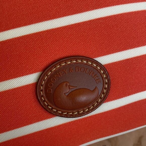 NWOT Dooney & Bourke Leather & Striped Canvas Crossbody Bag - Picture 7 of 16